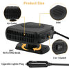 Picture of Car Heater, Car Heater That Plugs into Cigarette Lighter, 12V 200W Portable Car Heaters and Car Defroster Windshield Defogger, Heater for Car with 360 Degree Rotary Base