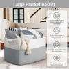 Picture of Goodpick Large Blanket Basket, Storage Baskets for Organizing, Woven Basket for Blankets, Clothes, Toy Baskets Storage Kids, Rectangle Rope Baskets for Storage, 23.6" x 15.7" x 13.8"