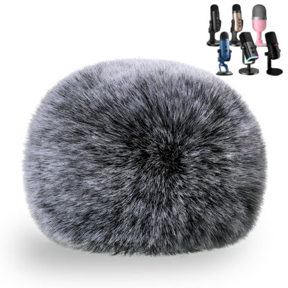 Picture of ZealSound Blue Yeti Pop Filter for Blue Yeti Microphone,Mic Foam Cover with Furry Windscreen Muff windshield for ZealSound K66/Yeti/Yeti X/Yeti Nano/Blue Yeti Pro/AM8/SoloCast and More USB Mics