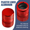 Picture of Tire Valve Stem Caps - 4 Pack Anti-Corrosion Premium Anodized Alloy Tyre Air Valve Caps Cat Dog Paw for Car SUV Bike Red