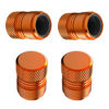 Picture of Tire Valve Stem Caps - 4 Pack Anti-Corrosion Premium Anodized Alloy Tyre Air Valve Caps Universal for Car SUV Bike Orange