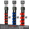 Picture of Reniteco Socket Organizer Drive ABS Tools - Socket Holder, Premium Quality 6 Pieces Socket Holders Kit 1/4-Inch x 32 Clips, 3/8-Inch x 30 Clips, 1/2-Inch x 24 Clips