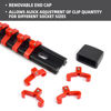 Picture of Reniteco Socket Organizer Drive ABS Tools - Socket Holder, Premium Quality 6 Pieces Socket Holders Kit 1/4-Inch x 32 Clips, 3/8-Inch x 30 Clips, 1/2-Inch x 24 Clips