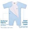 Picture of Baby Merlin's Magic Sleepsuit Microfleece Transition Swaddle - Sleep Suit for Infants 3-6 and 6-9 Months - Soft Cotton with Double Zipper for Easy Diaper Changes and Better Sleep Quality - Blue