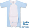Picture of Baby Merlin's Magic Sleepsuit Microfleece Transition Swaddle - Sleep Suit for Infants 3-6 and 6-9 Months - Soft Cotton with Double Zipper for Easy Diaper Changes and Better Sleep Quality - Blue