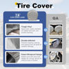 Picture of Explore Land Tire Covers 4 Pack - Tough Tire Wheel Protector for Truck, SUV, Trailer, Camper, RV - Universal Fits Tire Diameters 21-22.75 inches, Charcoal