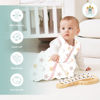 Picture of Cute Castle Baby Sleep Sack 6-12 Months - Lightweight 100% Cotton 2-Way Zipper TOG 0.5 Infant Wearable Blanket, Newborn Essentials Toddler Sleep Clothes, 3 Pack(Pink, Moon, Stars)