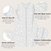 Picture of Cute Castle Baby Sleep Sack 0-6 Months - Lightweight 100% Cotton 2-Way Zipper TOG 0.5 Infant Wearable Blanket, Newborn Essentials Toddler Sleep Clothes, 3 Pack(Gray, Letters, Stars)