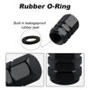 Picture of Alpmosn Aluminum Tire Stem Valve Caps Wheel Valve Covers Car Dustproof Tire Cap Cover Accessories, Universal for SUV, Car, Bike and Motorcycle, Hexagon Shape (4PCS Black)