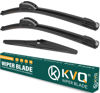 Picture of KVQ Windshield Wiper Blades Replacement for Hyundai Palisade 2020 2021 2022 2023 Original Factory Quality Front Rear Wiper Blade Set - 26" 20" 12" (Set of 3)