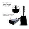 Picture of Steel Cowbell with Handle 8 Inch Cow Bells Noise Makers, 2 Pack Large Cowbells for Sporting Events, Hand Percussion Cowbells Cheering Bell for Football Game Party Concert Graduation School (Black)