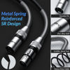 Picture of XLR to XLR Cable (8 Feet, 2 Pack) Multiple Premium XLR Microphone Cables, Heavy Duty 22AWG OFC XLR Male to Female Cord, 3-Pin Shielded Mic Speaker Cable, Zinc Alloy Connectors, Metal Spring SR, Black
