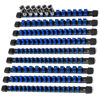 Picture of Reniteco Socket Organizer Drive ABS Tools - Blue Socket Holder, Premium Quality 9 Pieces Socket Holders Kit 1/4-Inch x 48 Clips, 3/8-Inch x 45 Clips, 1/2-Inch x 36 Clips