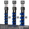 Picture of Reniteco Socket Organizer Drive ABS Tools - Blue Socket Holder, Premium Quality 9 Pieces Socket Holders Kit 1/4-Inch x 48 Clips, 3/8-Inch x 45 Clips, 1/2-Inch x 36 Clips