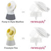 Picture of Nenesupply Connectors Compatible with Medela Personal Fit Flex Connector. Work with Pump in Style Maxflow Freestyle Flex Swing Maxi Breastpumps Not Original Medela Pump Parts. Incl. Membrane and Valve