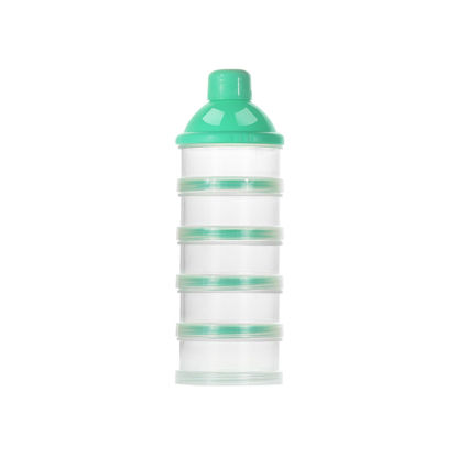 Picture of Accmor Formula Dispenser On The Go, 5 Compartments Stackable Formula Container for Travel, Baby Milk Powder Kids Snack Container, BPA Free