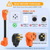 Picture of Nilight EV Dryer Charger Adapter Cord 50 Amp to 30 Amp 4 Prong Pure Copper 125V/250V Outlet to EV Dryer Plug Conversion Heavy Duty 10 Gauge Wire 14-50P to 14-30R 50M/30F, 2 Years Warranty