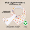 Picture of 8-Pack Organic Baby Bandana Drool Bibs for Girls - Super Absorbent Baby Bibs for Baby Girls, Baby Boys, Soft Cotton Bandana Bibs, Baby Drool Bib, Teething Bibs for Infant, Toddler, Bib Girl (Prism)