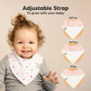 Picture of 8-Pack Organic Baby Bandana Drool Bibs for Girls - Super Absorbent Baby Bibs for Baby Girls, Baby Boys, Soft Cotton Bandana Bibs, Baby Drool Bib, Teething Bibs for Infant, Toddler, Bib Girl (Prism)