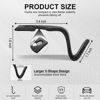 Picture of LivTee Headrest Hook for Car, Back Seat Organizer Black Leather Hanger Holder Hook, Interior Car Accessories for Hanging Purses Bags Coats, 4 Pack