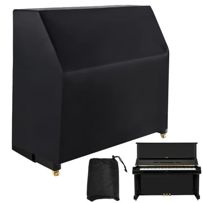 Picture of Upright Piano Keyboard Dust Cover, Keys Piano Music Keyboard Dirt Proof Cover Stretchy Keyboard Piano Cover Electronic Keyboard Cover With Durable Elastic & Cord Lock Must Have Piano Accessories
