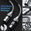 Picture of XLR to XLR Cable 8 Feet, Premium XLR Microphone Cable, Heavy Duty 22AWG OFC XLR Male to Female Cord, 3-Pin Shielded Mic Speaker Cable, Zinc Alloy Connectors, Metal Spring SR, Black