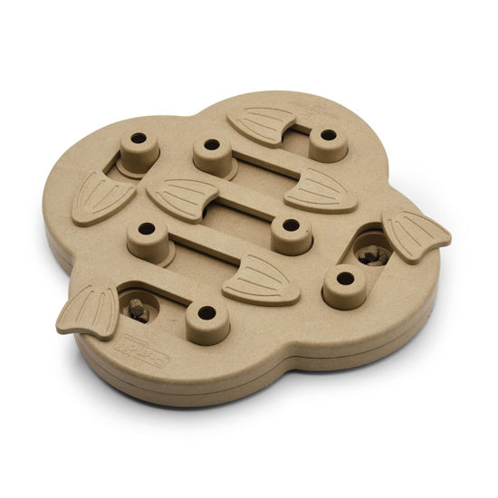 Picture of Outward Hound by Nina Ottosson Dog Hide N' Slide Treat Puzzle Enrichment Toy, Level 2 Intermediate, Tan, Composite