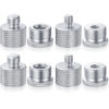 Picture of Moxweyeni 8 Pcs Mic Stand Adapter 5/8 Female to 3/8 Male, 3/8 Female to 5/8 Male, 5/8 Female to 1/4 Male and 1/4 Female to 5/8 Male Screw Thread Adapter Mic Thread Adapter Set for Microphone(Silver)