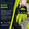 Picture of Seibertron Dirtpaw Unisex MX ATV MTB Racing Gloves - Full Finger Touchscreen Glove for Bicycle Cycling Mountain Biking Motorcycle and Motocross Fluo Yellow XS
