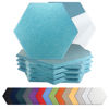 Picture of Hexagon Acoustic Panels, High Density, Sound Proofing, Decorative Noise Reduction Felt Wall Tiles for Ceilings, Home Office & Gaming Room (Hatsune Green), 14x12x0.4 Inch, Mollywell
