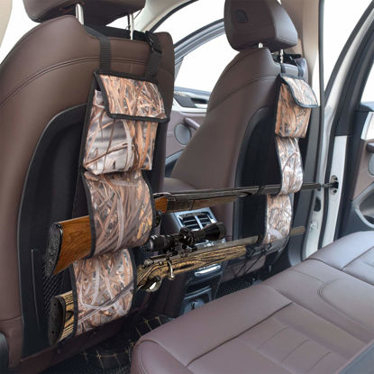 Picture of MYDAYS Seat Back Gun Rack, Gun Sling Bag, Camo Front Seat Gun Organizer Holder for Hunting Rifles/Shotguns(Camo)