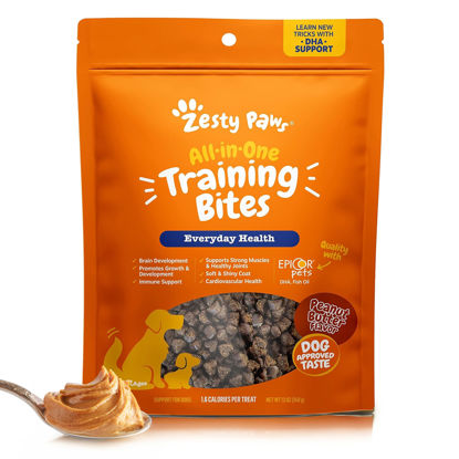 Picture of Zesty Paws Training Treats for Dogs & Puppies - Healthy Dog Treats for Hip, Joint & Muscle Health - Puppy Training Treats - for All Breeds and Ages - Dog Treats for Training - PB Flavor - 12oz