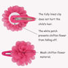 Picture of DeD 24PCS 2.7" Chiffon Flower Hair Bows Clips Flower Tiny Hair Clips Fine Hair for Girls Infants Toddlers Set of 12 Pairs