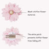 Picture of DeD 40PCS 2.3" Chiffon Flower Hair Bows Clips with Rhinestone Flower Tiny Hair Clips Fine Hair for Girls Infants Toddlers Set of 20 Pairs
