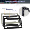 Picture of BGGTMO American Flag License Plate Frames- 2 Pack Black Grey Patriotic USA Aluminum Car Tag Holder Cover for Front Rear, with Screws Caps