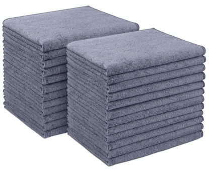 Picture of AIDEA Microfiber Cleaning Cloth 24 Pack, 12inx16in Microfiber Towel for Cars, Soft & Absorbent Microfiber Towels, Lint Free Cleaning Cloth, Premium Wash Cloth for House, Kitchen, Car, Shop Towels