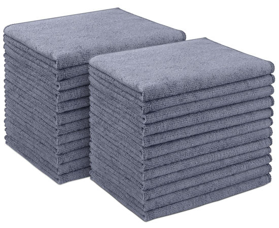 Picture of AIDEA Microfiber Cleaning Cloth 24 Pack, 12inx16in Microfiber Towel for Cars, Soft & Absorbent Microfiber Towels, Lint Free Cleaning Cloth, Premium Wash Cloth for House, Kitchen, Car, Shop Towels