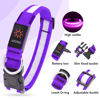 Picture of VIZPET LED Dog Collar, Light Up Dog Collar Adjustable USB Rechargeable Super Bright Safety Light Glowing Collars for Dogs (Purple, Small[11.02-15.74 inch/28-40cm])