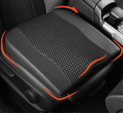 Picture of Car Seat Cushion, Comfort Memory Foam Car Cushions for Driving - Sciatica & Lower Back Pain Relief, Seat Cushion for Car Seat Driver, Office Chair, Wheelchair (4D Mesh Black)