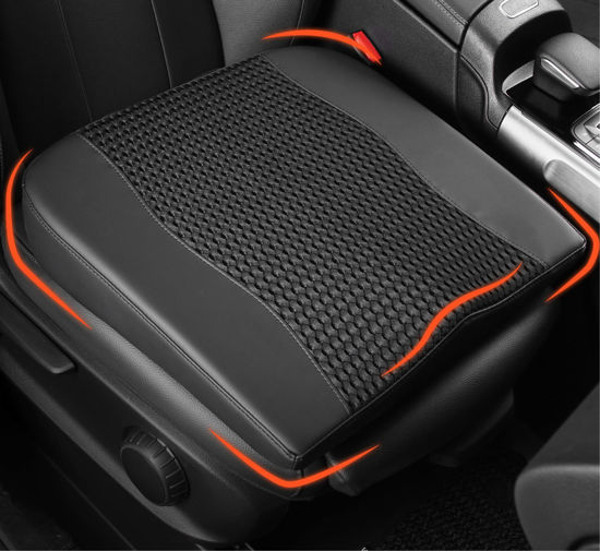 Picture of Car Seat Cushion, Comfort Memory Foam Car Cushions for Driving - Sciatica & Lower Back Pain Relief, Seat Cushion for Car Seat Driver, Office Chair, Wheelchair (4D Mesh Black)