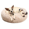 Picture of Small Dog Bed Calming Dogs Bed for Small Medium Large Dogs Anti-Anxiety Puppy Bed Machine Washable Warming Cozy Soft Pet Round Bed Fits up to 10-100 lbs (Medium (Pack of 1), Beige)