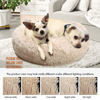 Picture of Small Dog Bed Calming Dogs Bed for Small Medium Large Dogs Anti-Anxiety Puppy Bed Machine Washable Warming Cozy Soft Pet Round Bed Fits up to 10-100 lbs (Medium (Pack of 1), Beige)