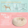Picture of Small Dog Bed Calming Dogs Bed for Small Medium Large Dogs Anti-Anxiety Puppy Bed Machine Washable Warming Cozy Soft Pet Round Bed Fits up to 10-100 lbs (Medium (Pack of 1), Beige)