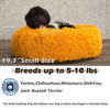 Picture of Small Dog Bed for Calming Dog 19 inches Orange Puppy Bed for Extra Small Dog Bed Washble Anti-Anxiety Puppy Bed Machine Washable Cozy Soft Pet Round Bed Fits up to 10-100 lbs