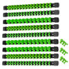 Picture of ALOANES 9 PC ABS Socket Organizer, 1/2 inch, 3/8 inch and 1/4 inch Drive Socket Rail Holders, Heavy Duty Socket Racks, Black Rails with Green Clips