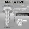 Picture of LivTee Rustproof License Plate Screws for Securing License Plates Frames and Covers on Cars and Trucks, 8 Sets Premium Stainless Steel Self Tapping Mounting Bolts, Silver