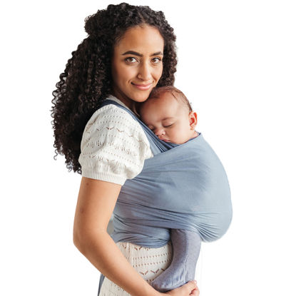 Picture of Solly Baby Wrap Carrier, for Newborn to Toddler 8-25 Lbs., Buttery-Soft & Lightweight Fabric, Reduce Crying & Increase Connection, Postpartum Essential, New Mom Gifts, Registry Must-Have, Coastal