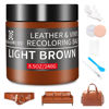 Picture of Leather Recoloring Balm,8.5oz Leather Color Restorer,Light Brown Leather Repair kit for Furniture and Car Interior,Leather Couch Scratch Repair,Leather Dye Paint for Faded,Cracked and Damaged Leather