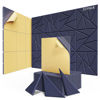 Picture of 22 pack Acoustic Panels With Self-Adhesive, 12"X 12"X 0.4"Sound Proof Foam Panels, Sound Panels High Density, Soundproof Wall Panels for Home Studio Office-Blue