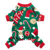 Picture of Fitwarm Christmas Dog Pajamas, Dog Winter Clothes for Small Dogs Boy Girl, Lightweight Velvet Pet Jammies, Reindeer, Red, Green, XXL
